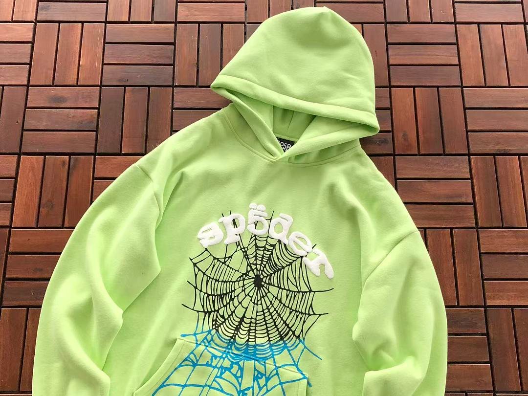 Sp5der fleece hoodie logo detail (photo 6/18)