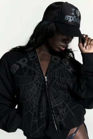Sp5der fleece tracksuit set - front view (1/39)