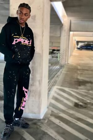 Sp5der fleece tracksuit set - side view (3/6)