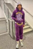 Sp5der fleece tracksuit set - front view (1/6)