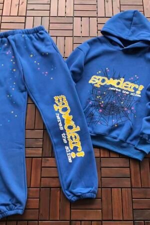 Sp5der fleece tracksuit set - graphic close-up (41/41)