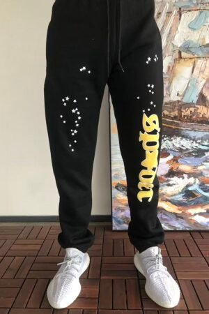 Sp5der fleece sweatpants - front view (1/20)