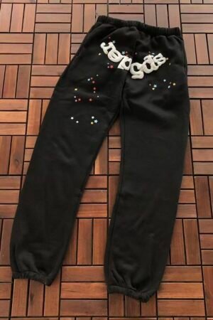 Sp5der fleece sweatpants - logo detail (18/18)