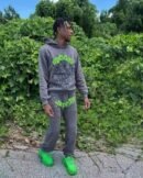 Sp5der fleece tracksuit set - front view (1/6)