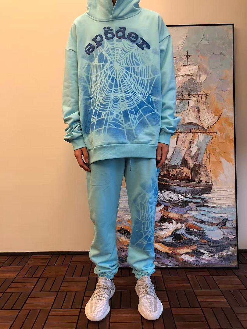 Sp5der tracksuit set front view