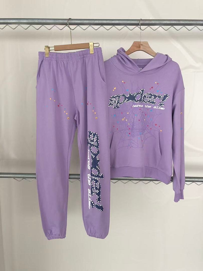 Sp5der tracksuit set fabric texture (photo 43/46)