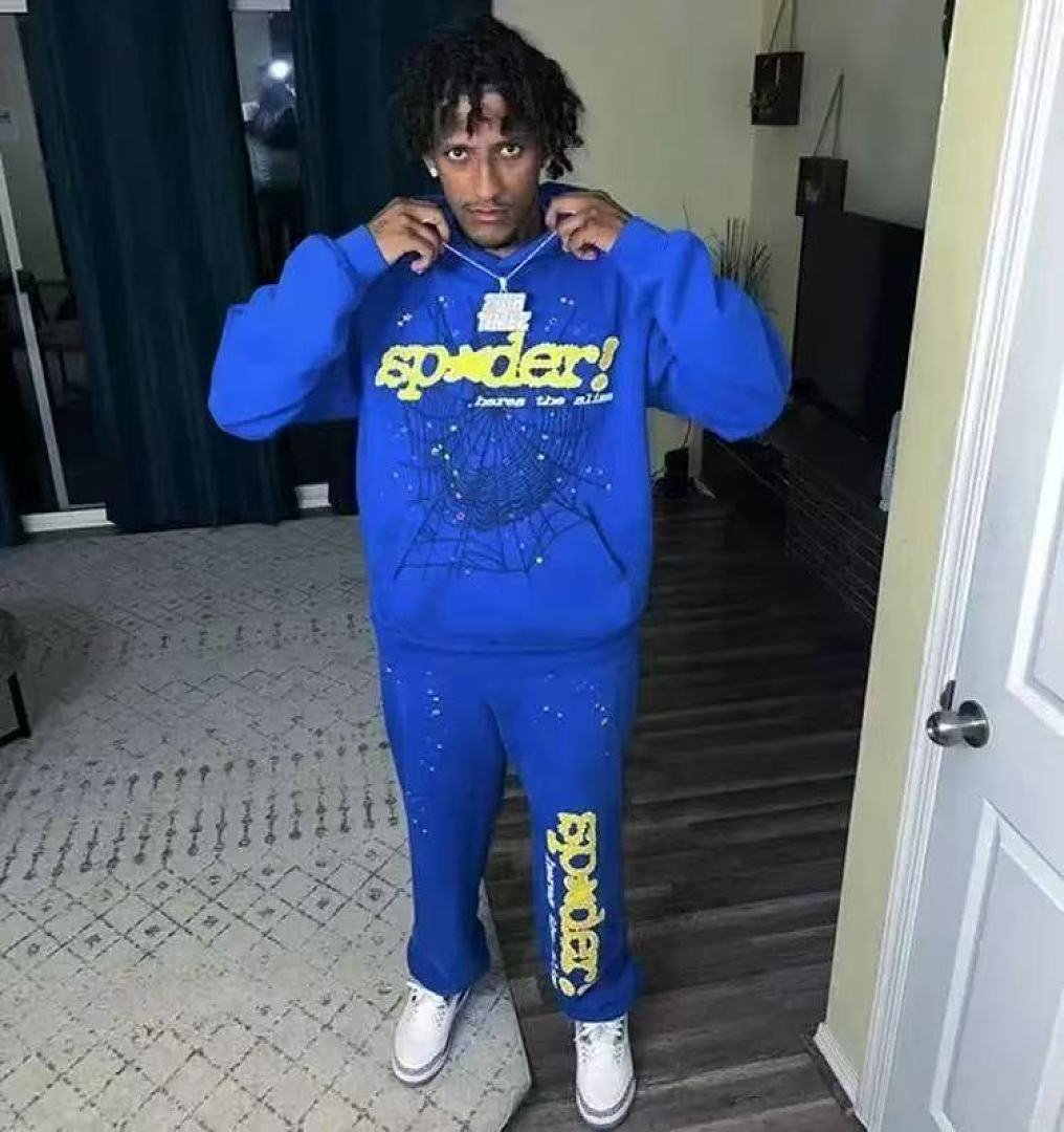 Sp5der tracksuit set fabric texture (photo 7/47)