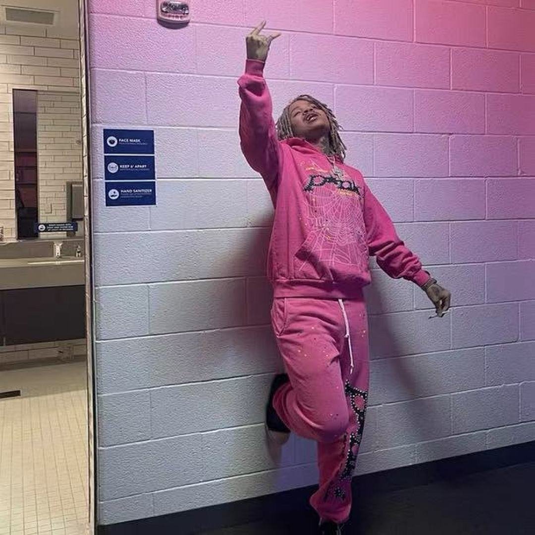 Sp5der tracksuit set back view